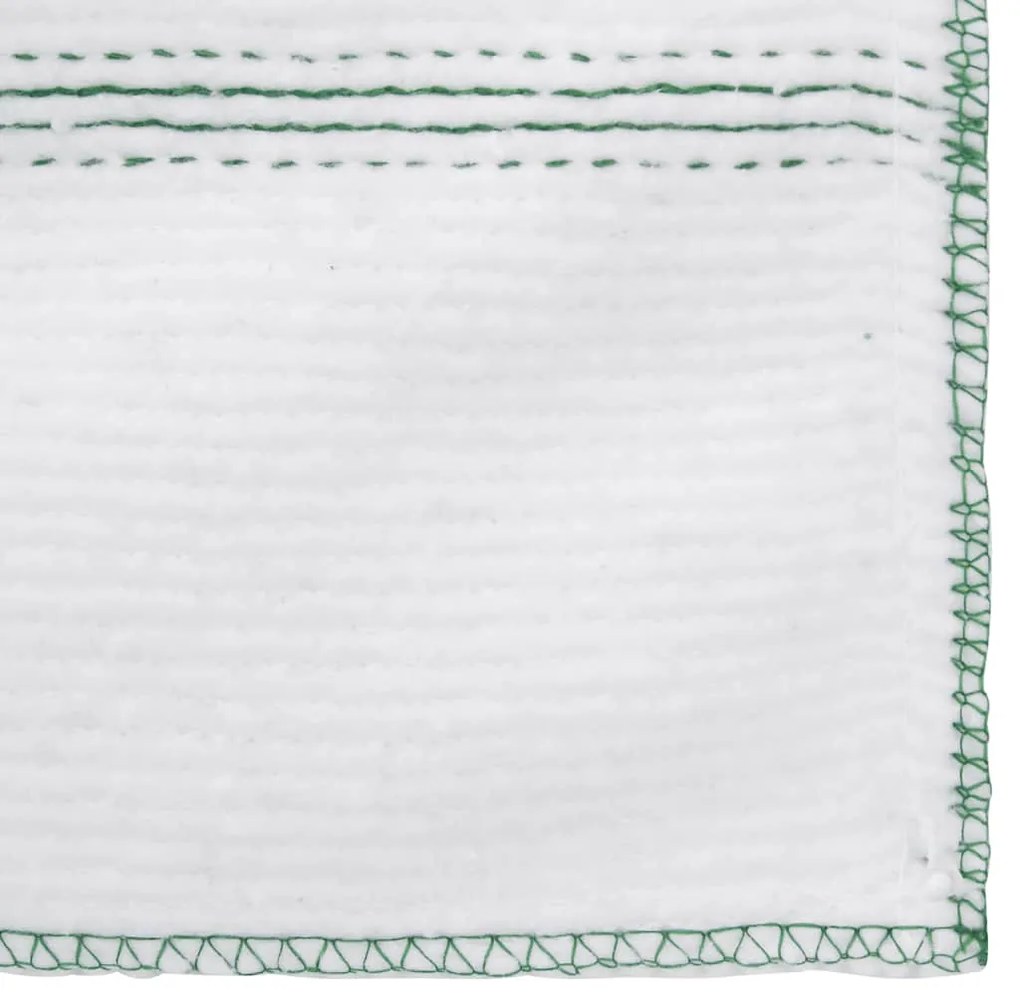 Panos de Limpeza 5 pcs 50x60 cm branco com riscas verdes