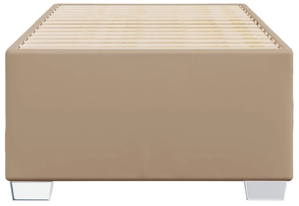 Estrutura de cama 100x200 cm couro artificial cappuccino