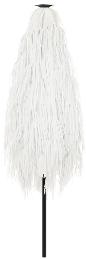 Guarda-sol de jardim com poste de aço 223x223x213 cm branco