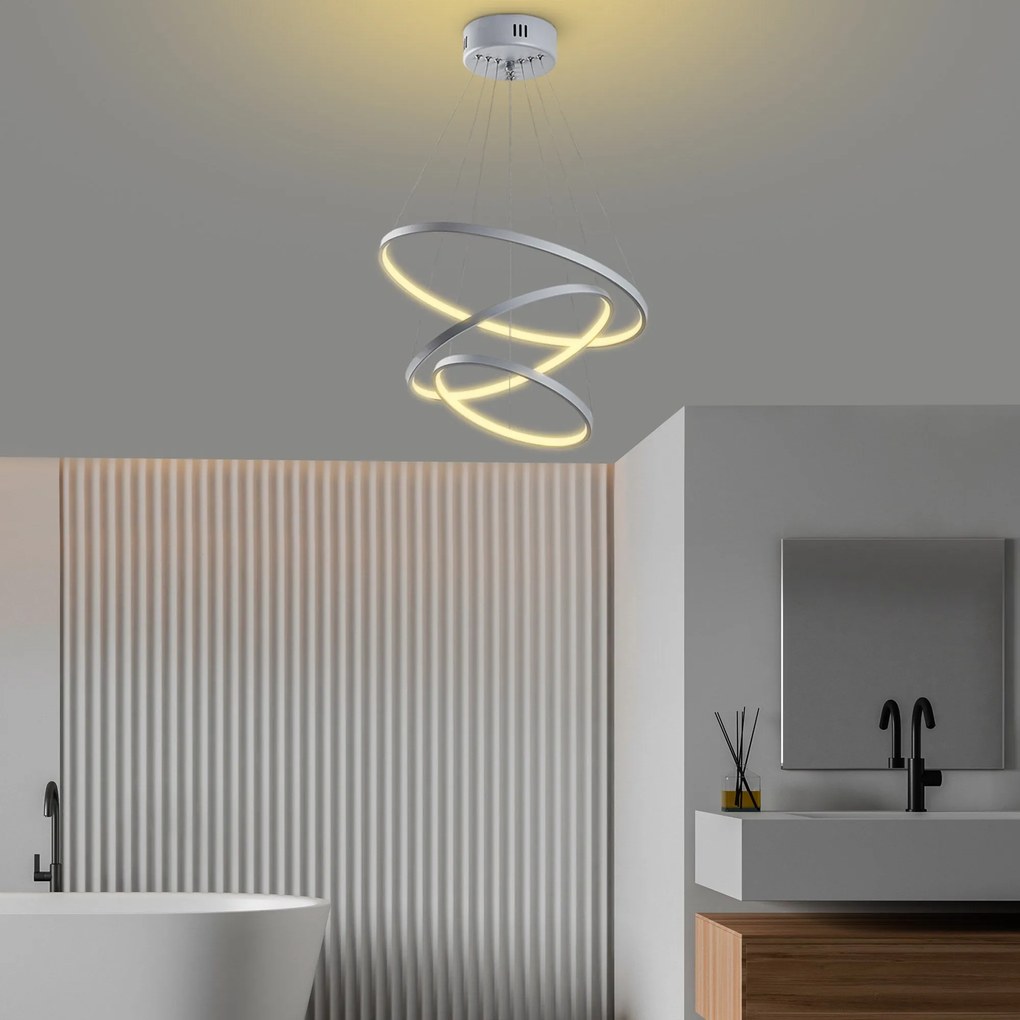 Chandelier Simit – Cinzento – 50x80x50 cm