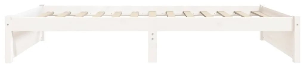 Estrutura cama pequena solteiro 75x190 cm madeira maciça branco