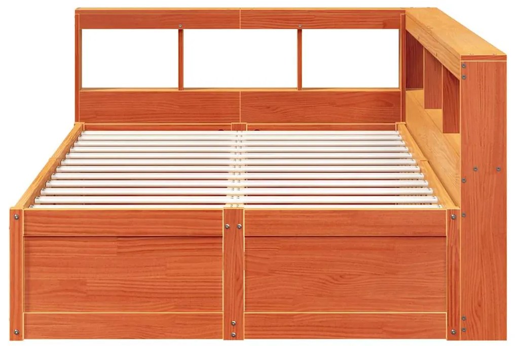 Cama com estante sem colchão 135x190 cm pinho maciço