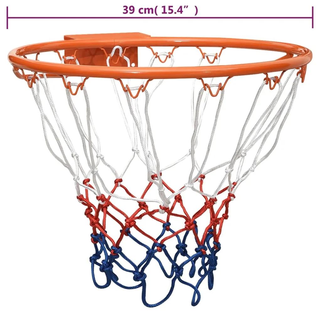 Cesto de basquetebol 39 cm aço laranja