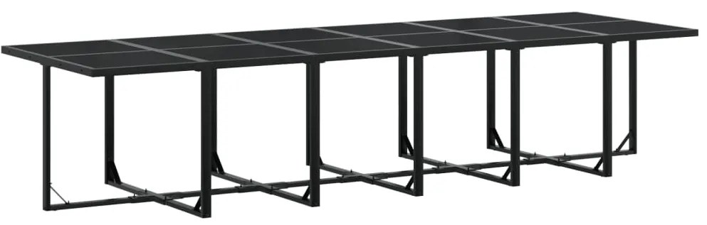 17 pcs conjunto de jantar p/ jardim c/ almofadões vime PE preto