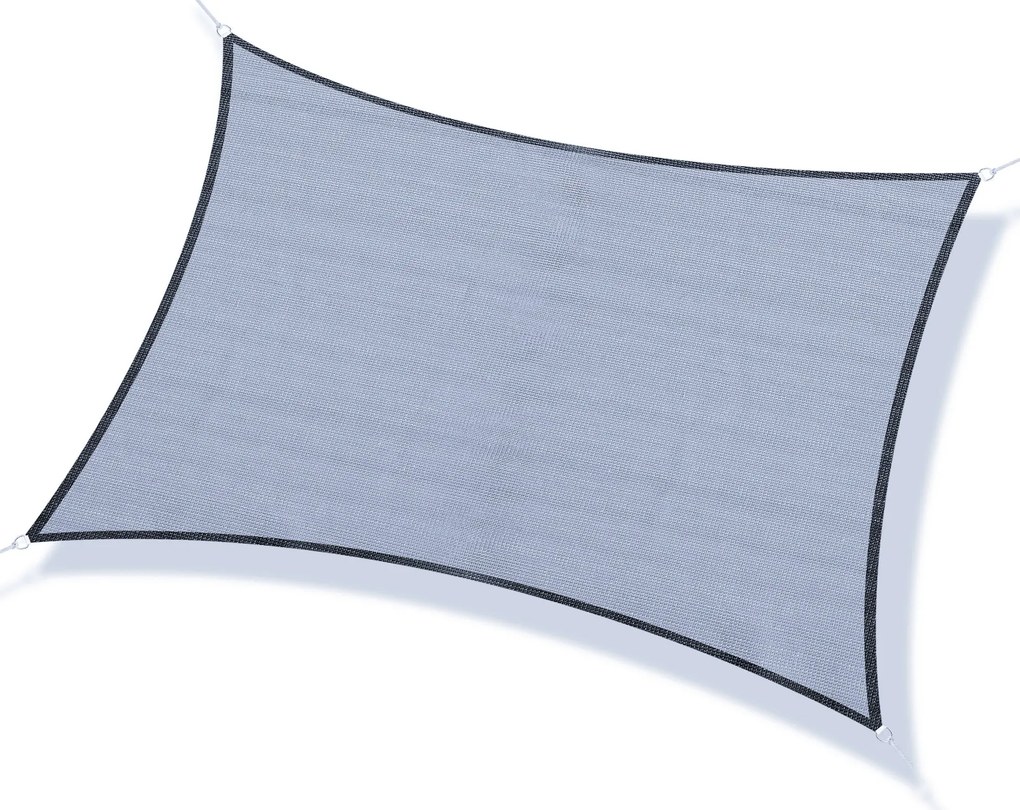 Vela de Sombra Retangular 4x3 m Toldo Vela com Proteção UV Bolsa de Tr