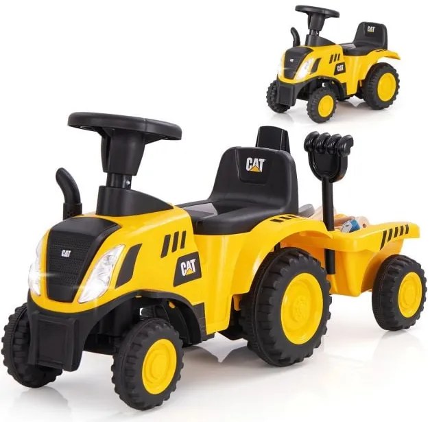 Caminhão elétrico 12V para crianças de 3 anos ou mais, com controle remoto, 3 velocidades, luzes LED, buzina musical, história, preto