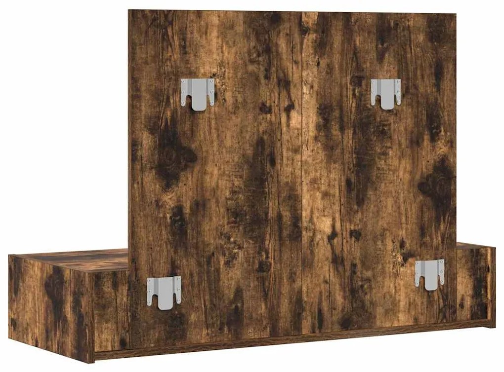 Mesa de Maquilhagem Suspensa Carvalho Fumado 100x40x70 cm