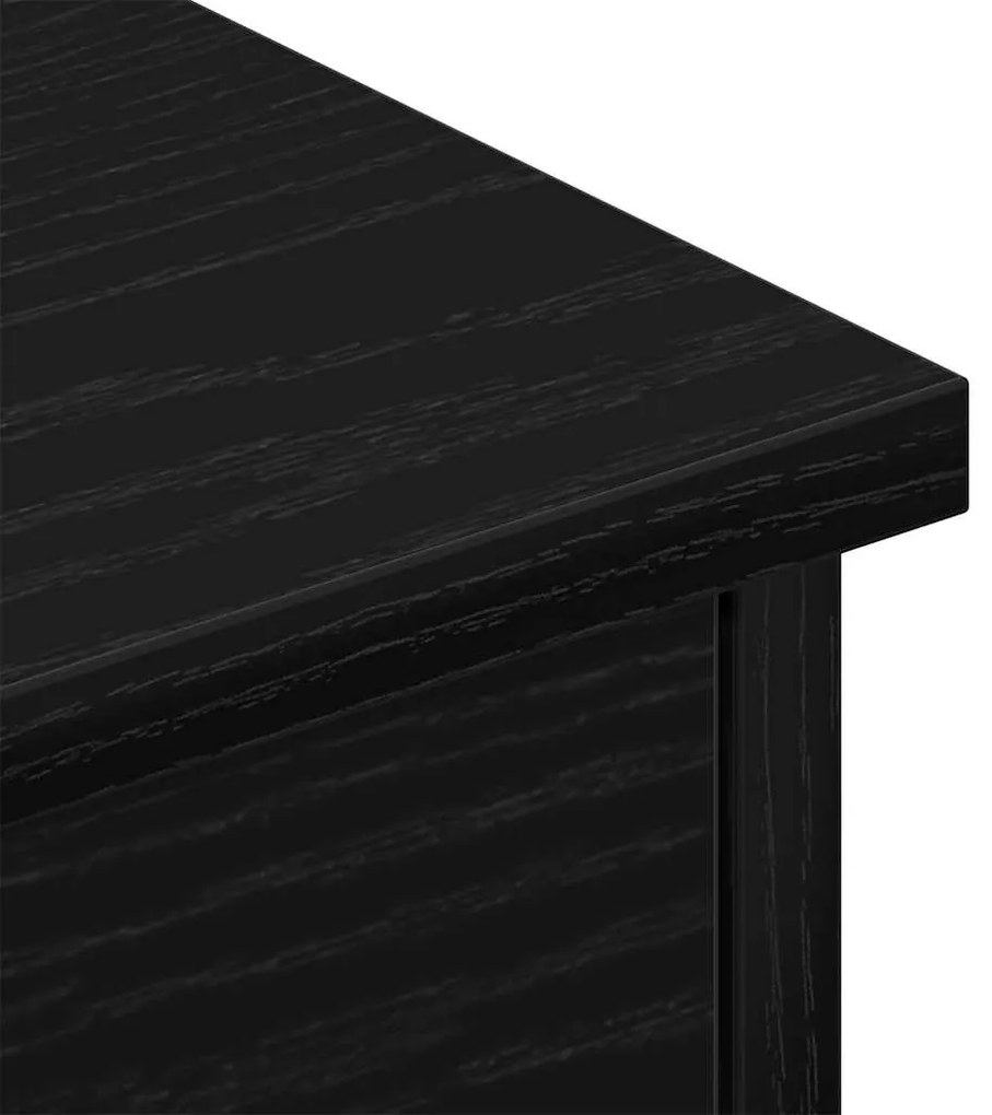 Prateleira de gaveta montada na parede vidaXL Preto Carvalho 60x26x18,