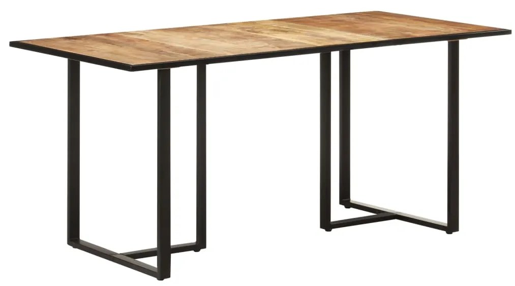 vidaXL Mesa de jantar 160 cm madeira de mangueira áspera