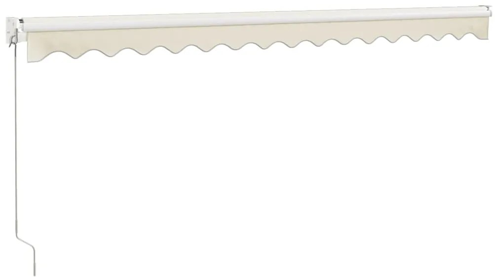 Toldo retrátil 4x3 m tecido e alumínio cor creme