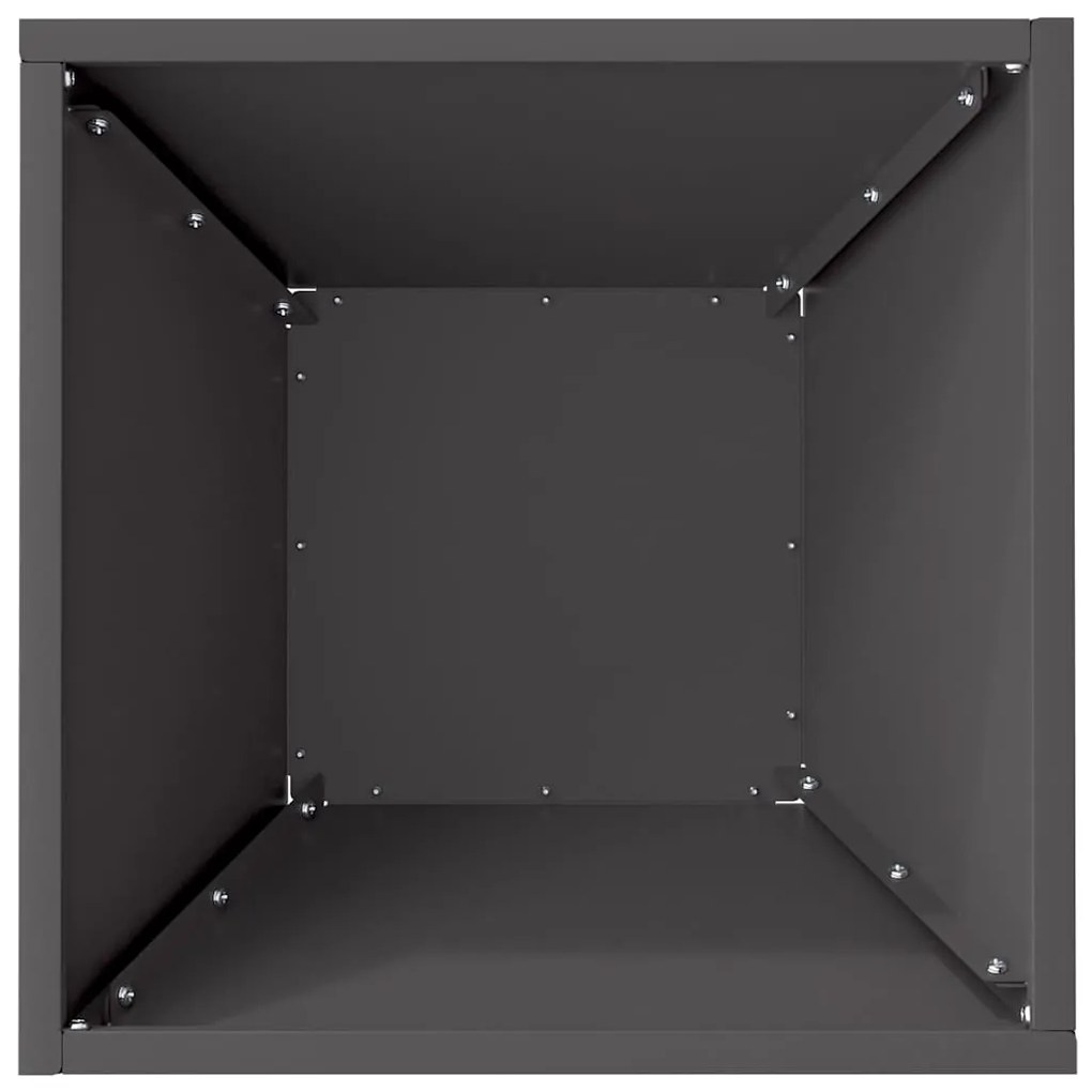 Vaso de Plástico 5 pcs Preto 35 x 35 x 15 cm Aço