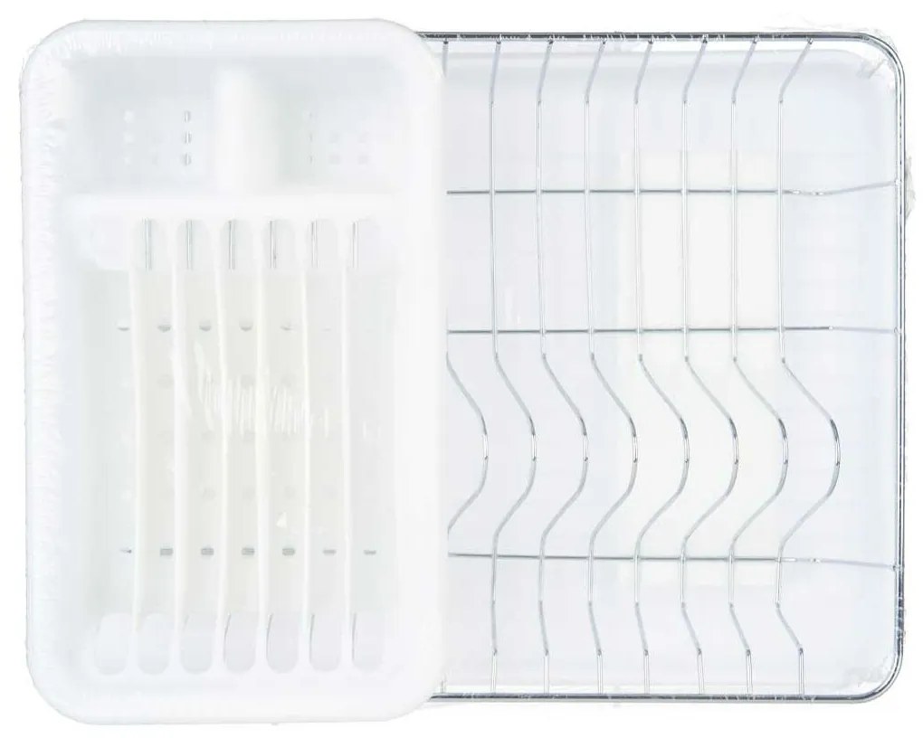 Escorredor de Louça Branco Metal Plástico 43,5 x 11 x 33,5 cm (4 Unidades)