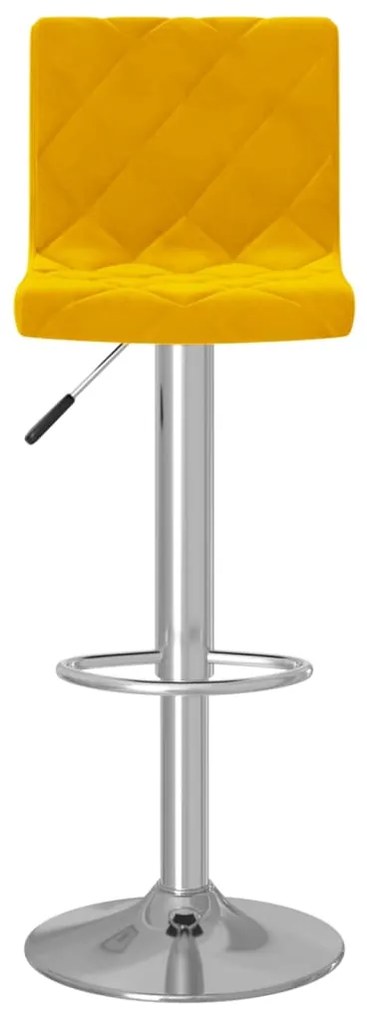 Bancos de bar 2 pcs veludo amarelo mostarda
