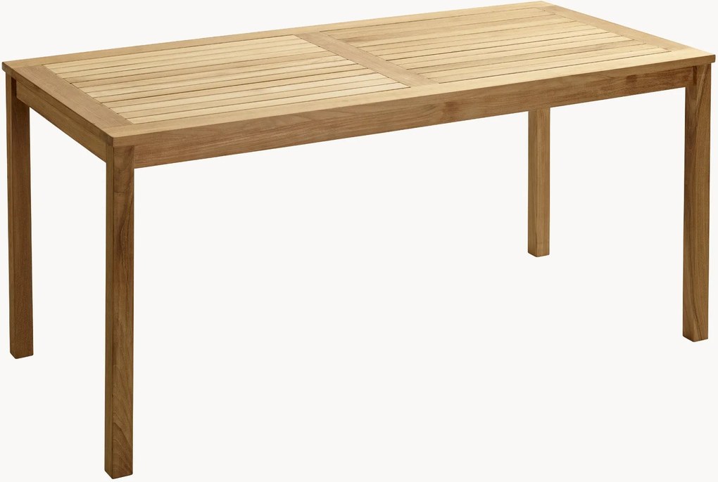 Mesa de jardim em madeira de teca Rosenborg, 165 x 80 cm