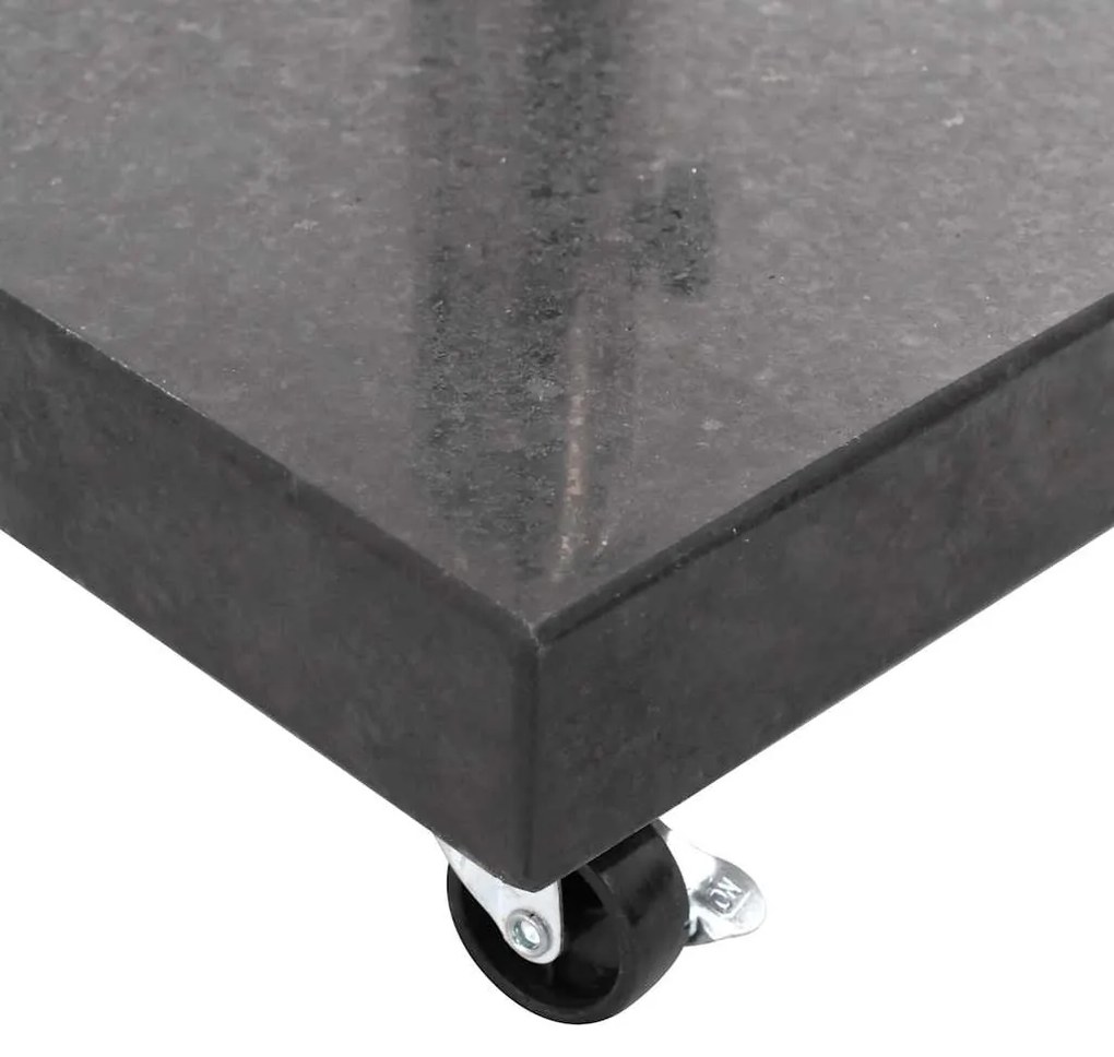 Base de guarda-sol quadrada granito 30 kg preto