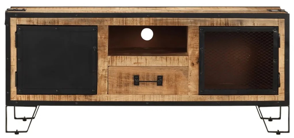 Móvel de TV 110x31x46 cm madeira de mangueira áspera