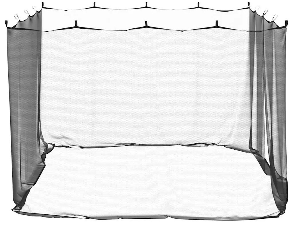 Rede mosquiteira p/ interior exterior malha preto 300x300x200cm