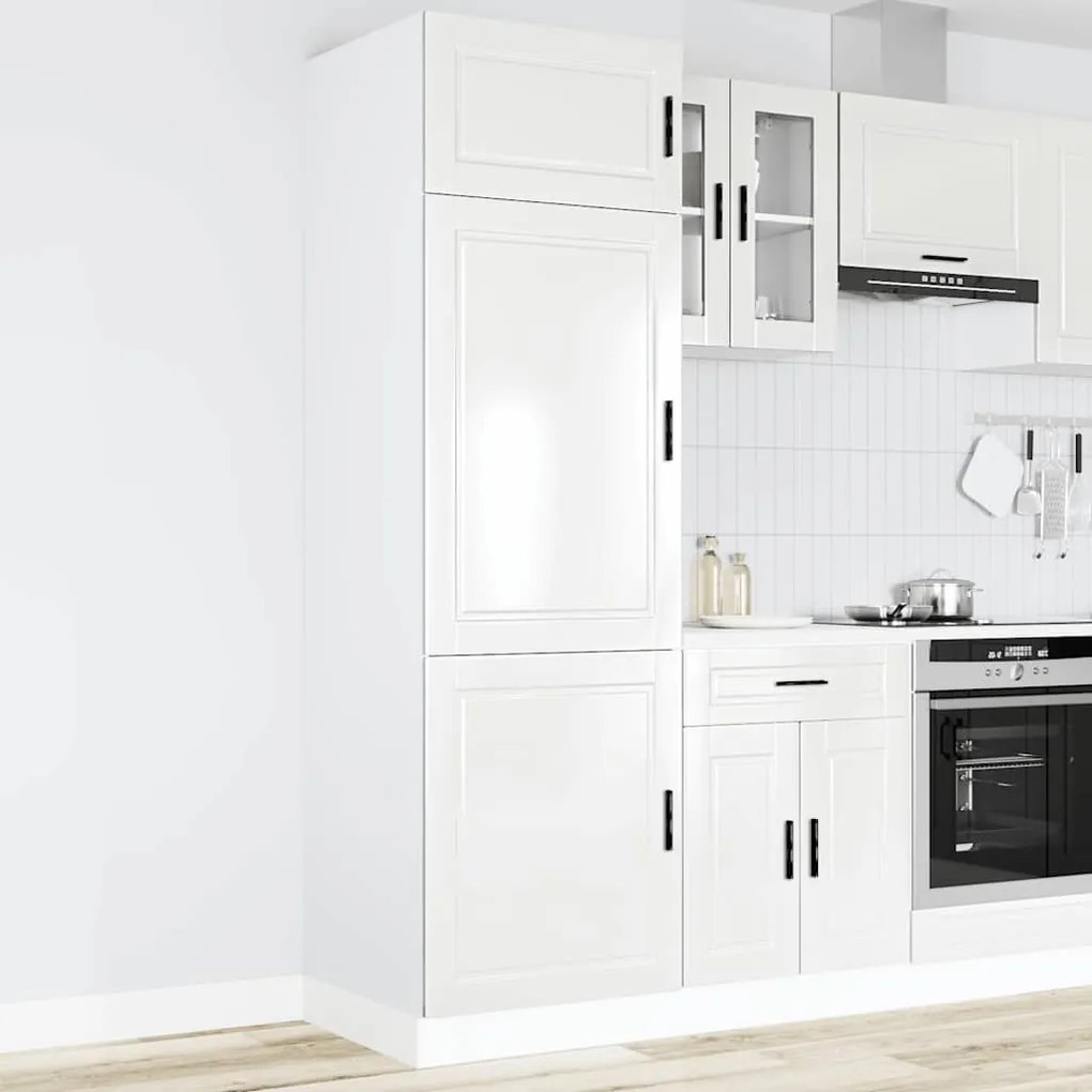 vidaXL Armário de cozinha Porto derivados de madeira branco brilhante