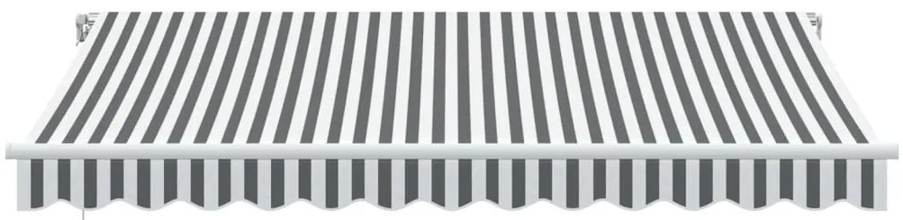 Toldo retrátil manual 350x250 cm antracite e branco