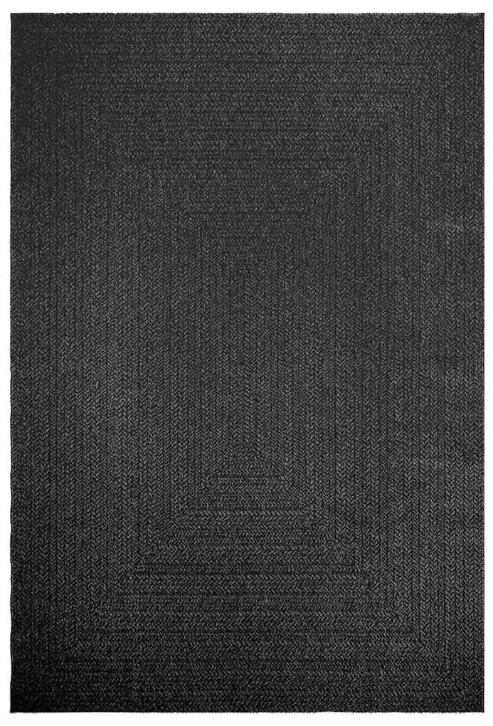 Tapete ZIZUR antracite 200x290 cm aspeto juta interior exterior