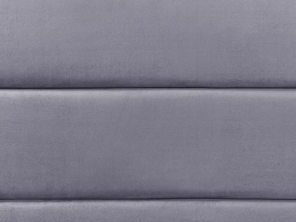 Cama de casal com arrumação em veludo cinzento escuro 140 x 200 cm ROUEN Beliani