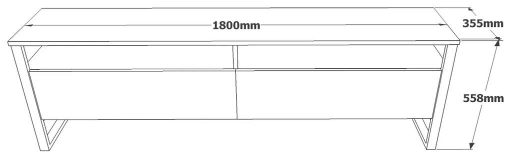 Unidade TV ML19 – Pinho Atlântico – 180x56x35,5 cm