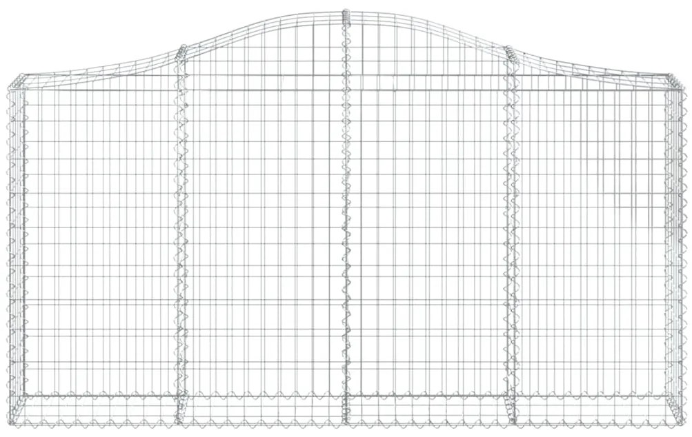 Cestos gabião arqueados 15 pcs 200x30x100/120 ferro galvanizado
