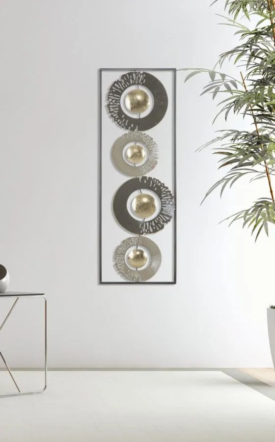 PAINEL ANEL DE FERRO 3D  CM 31X3X89,5 CORES MISTURADAS