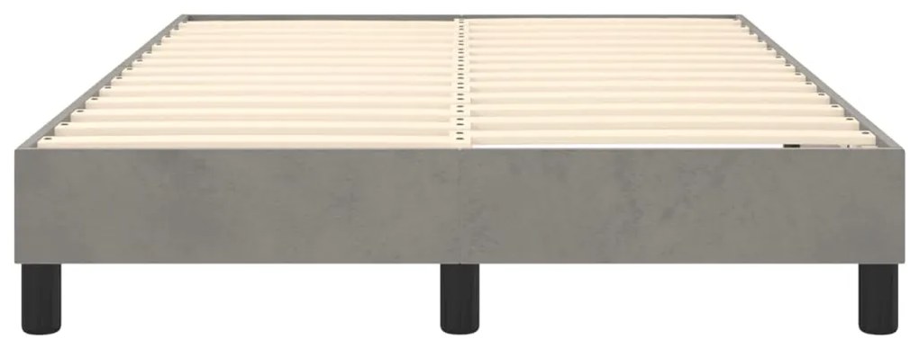 Estrutura de cama sem colchão 120x200 cm veludo cinzento-claro