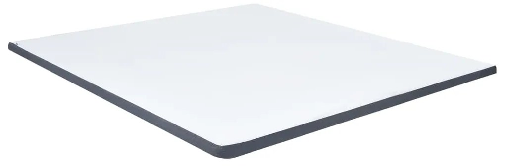 Cama boxspring 200x200 cm tecido cinzento-escuro