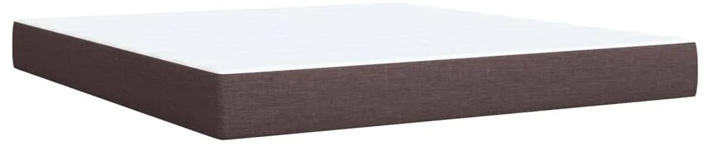 Cama com molas/colchão 180x200 cm tecido castanho-escuro