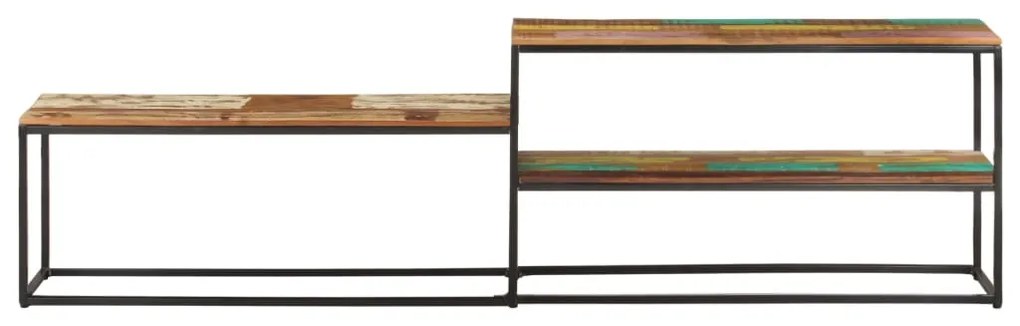 Móvel de TV 180x30x50 cm madeira recuperada maciça