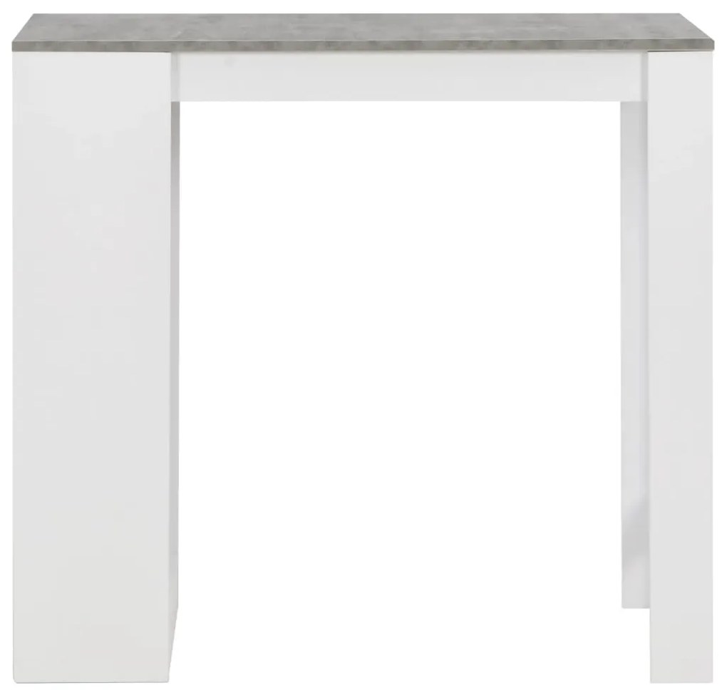 Mesa de bar com prateleira branco 110x50x103 cm