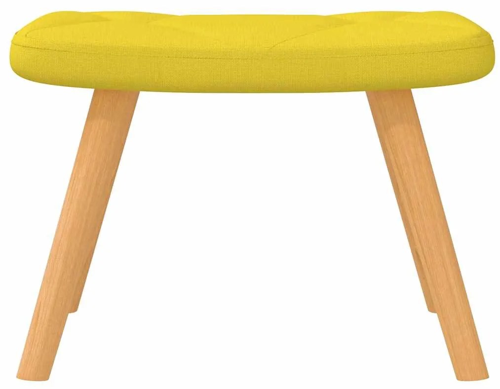 Cadeira de baloiço com banco tecido amarelo mostarda