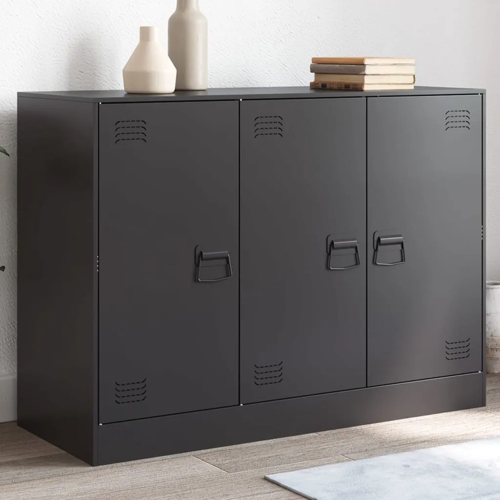 Aparador 99x39x73 cm aço preto
