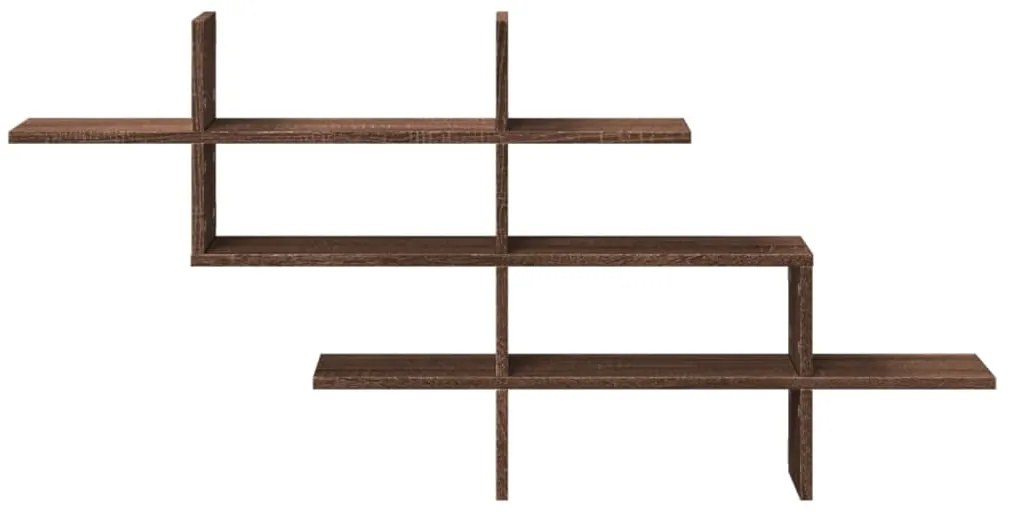 Estante parede 124,5x18x60,5cm deriv. madeira carvalho castanho