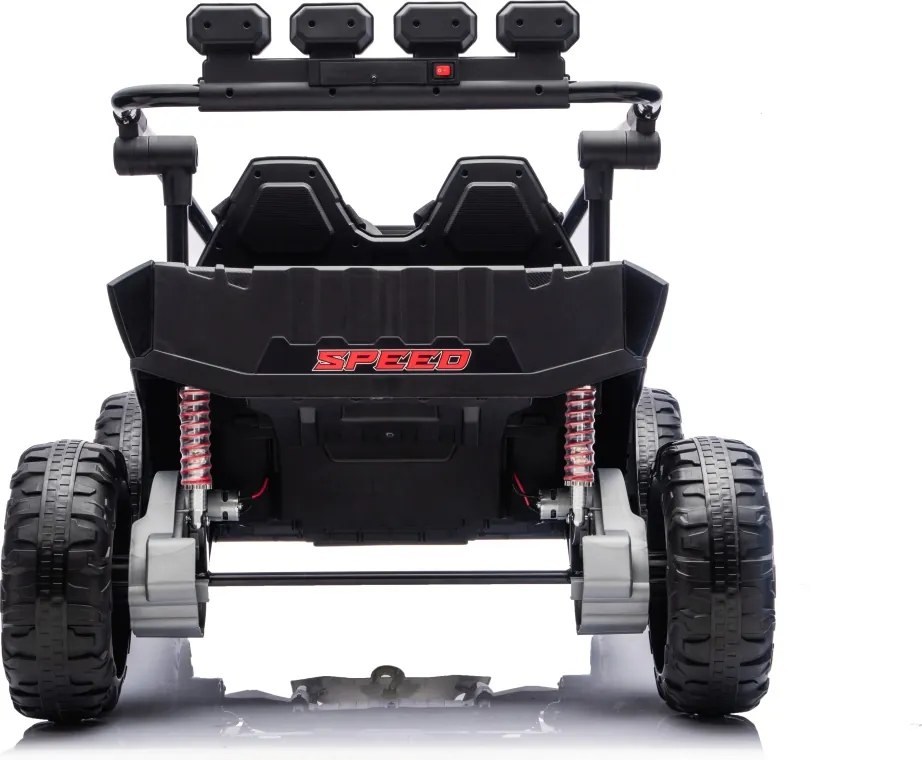 Buggy elétrico para Crianças 24V, 4x200W, 2 lugares TURBO 23, Rodas Espuma EVA, Assento Couro ecológico Preto