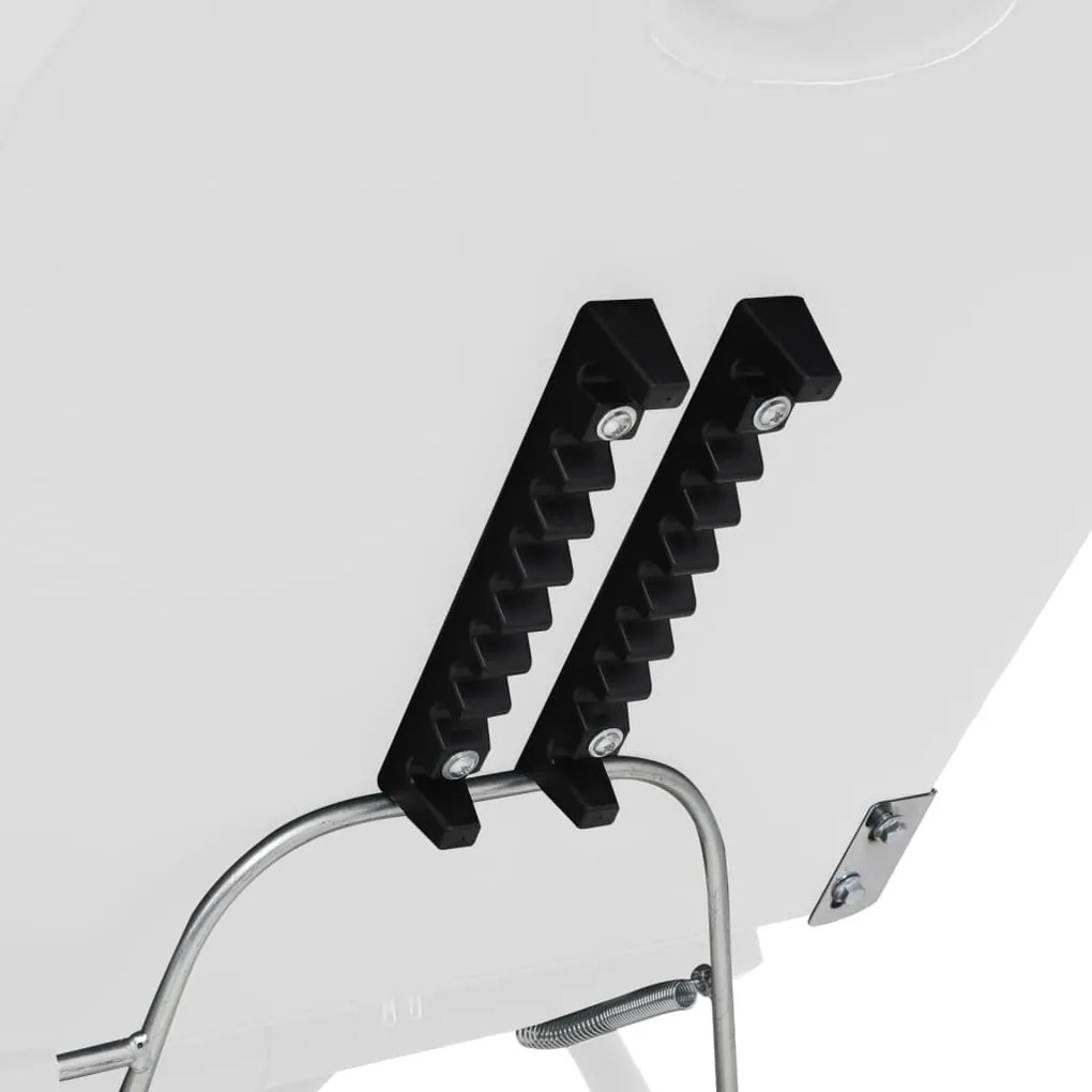 Cadeira de esteticista couro artificial 180x62x78 cm branco