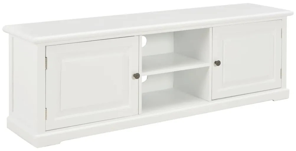 Móvel de TV 120x30x40 cm madeira branco