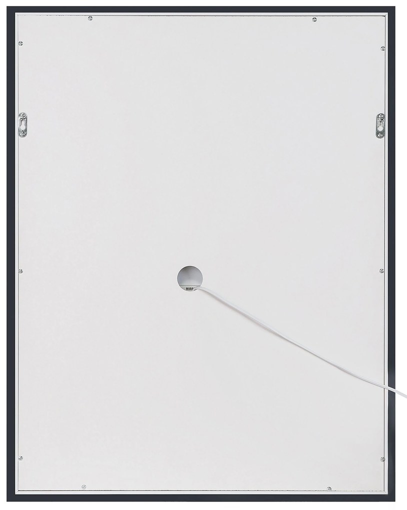Espelho de parede prateado com iluminação LED 70 x 90 cm MARTINET Beliani