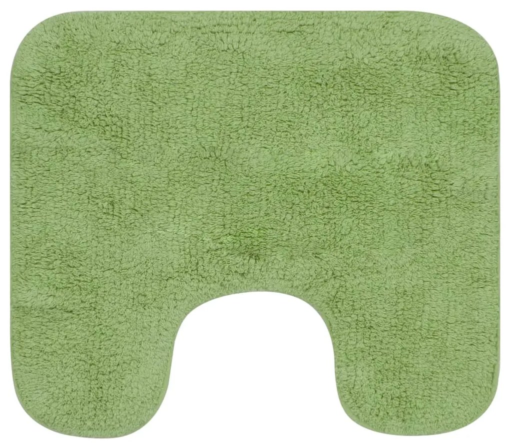 Conjunto tapetes de casa de banho 3 pcs tecido verde
