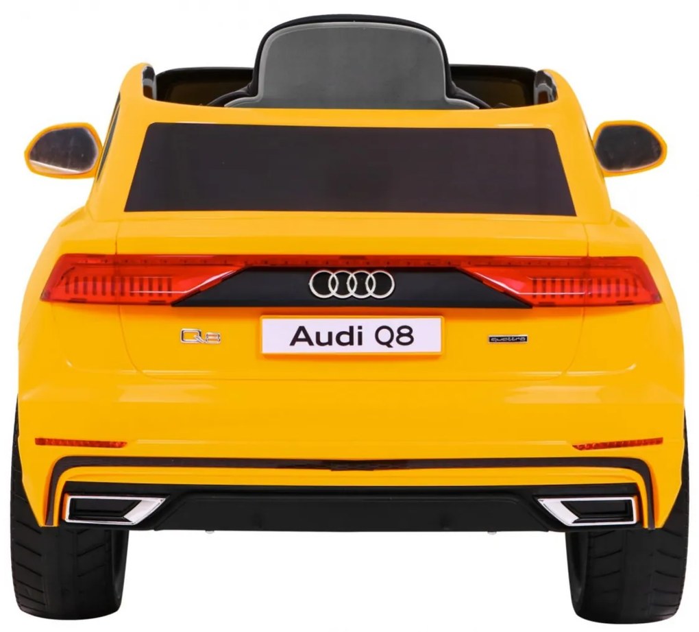 Carro elétrico para Crianças 12V Audi Q8 LIFT Rodas de EVA, Assento de couro Amarelo