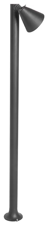 Bollard exterior moderno preto 100 cm IP44 ajustável - Ciara
