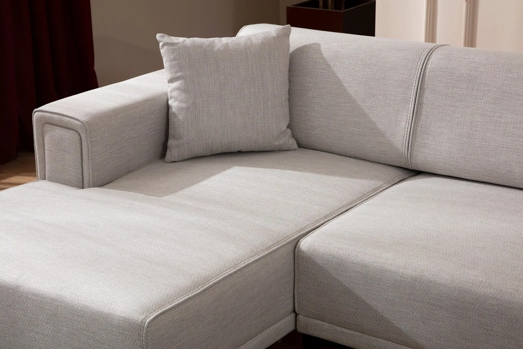Sofá-cama de canto Horizon – Ecru – 140x250 cm