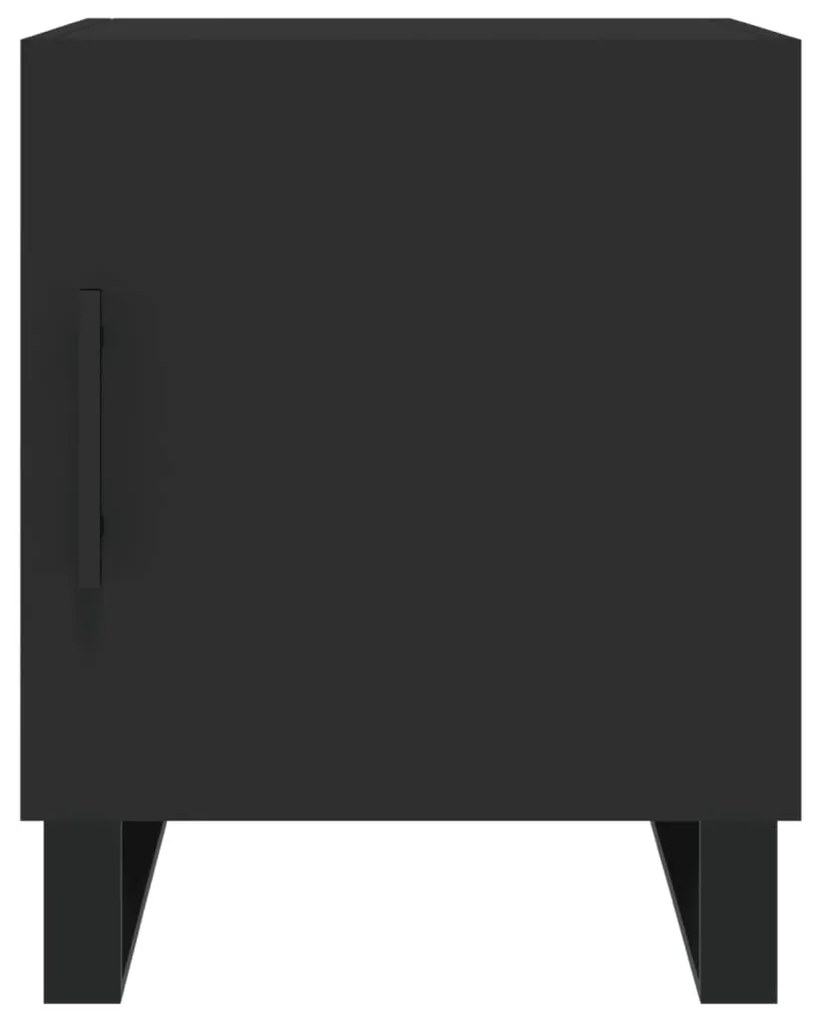 Mesa de cabeceira 2 pcs 40x40x50 cm derivados de madeira preto