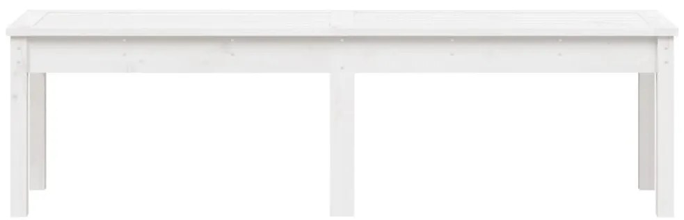 Banco de jardim c/ 2 lugares 159,5x44x45 cm pinho maciço branco