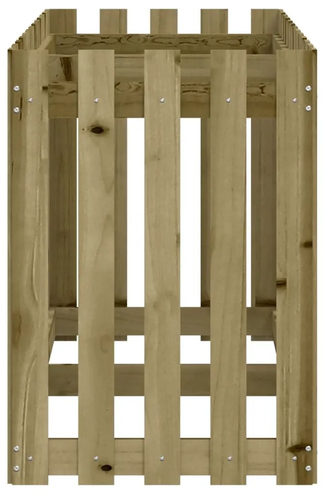 Canteiro elevado c/ design cerca 150x50x70 cm pinho impregnado