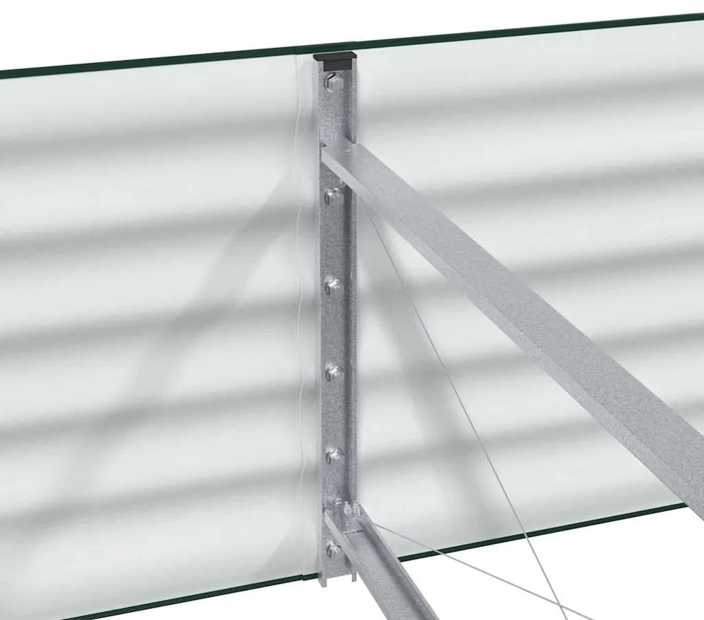 Cama Elevada de Jardim Verde vidaXL 400x80x44 cm em Aço Galvanizado