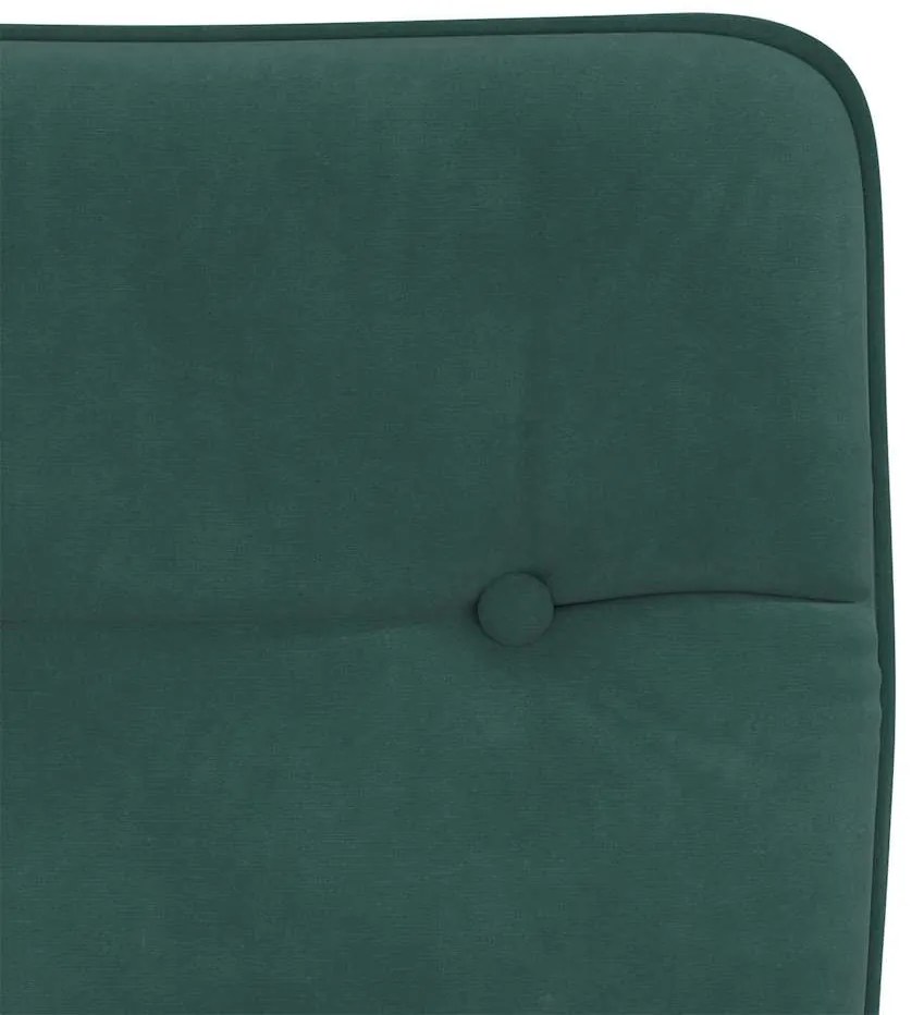 Cadeiras de jantar 2 pcs veludo verde-escuro