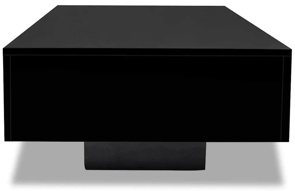 Mesa de centro em preto brilhante